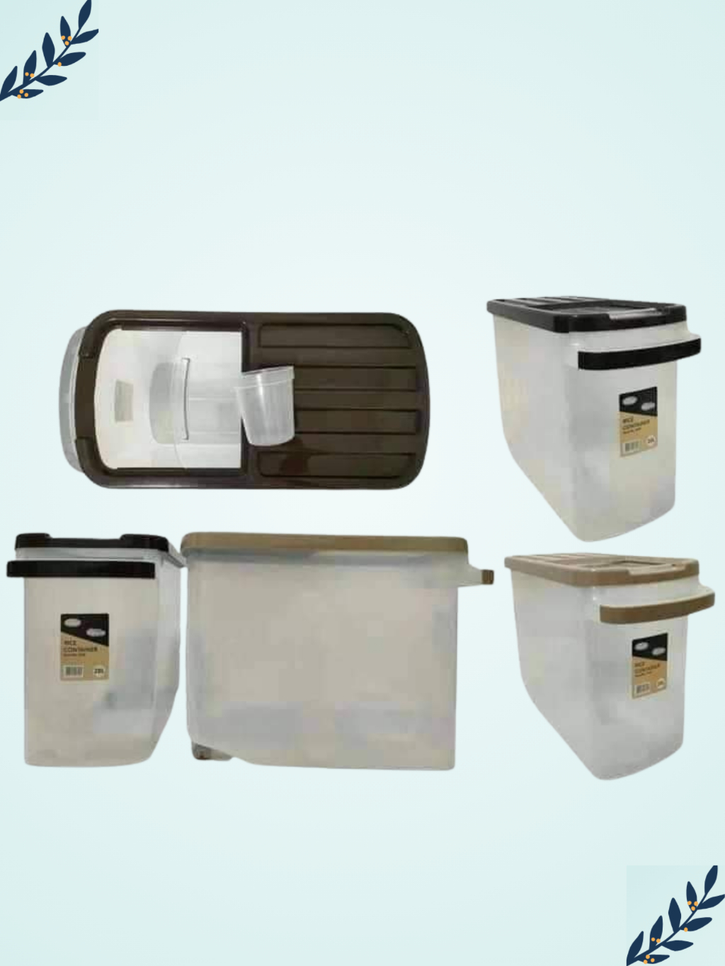 Edepot Summit Rice Container with Free Cup & 4 wheels (20L) | Shopee ...