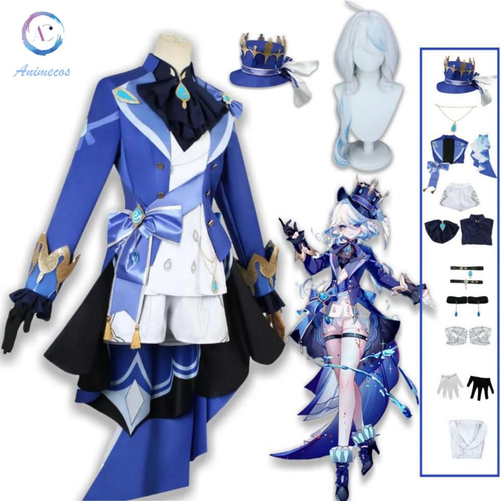 Genshin Impact Fontaine Furina/Focalors Cosplay Costume Furina Cosplay ...