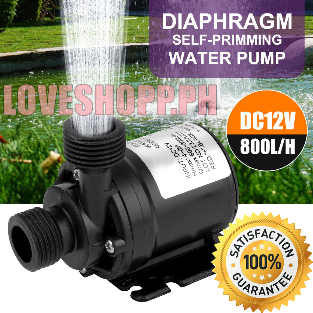 Ultra Quiet Mini DC 12V Lift 800L/H Brushless Motor Submersible Water ...