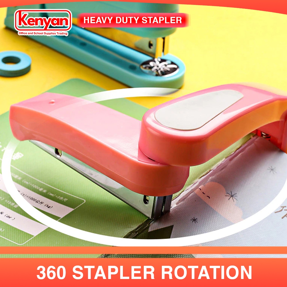 KW-TRIO 360 Stapler Rotation Heavy Duty Stapler 24/6 & 26/6 Staples Jam ...