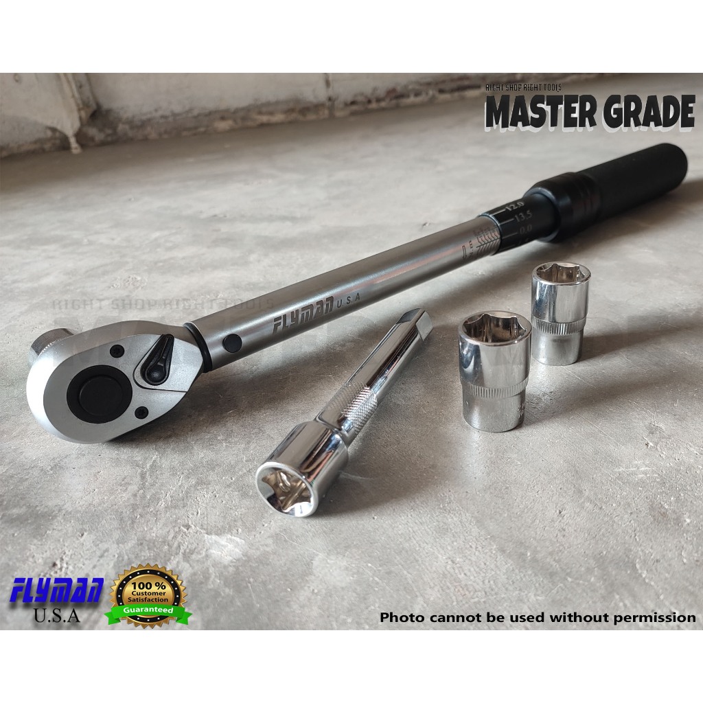 Flyman USA 1/2 Drive Micrometer Adjustable Torque Wrench Shopee