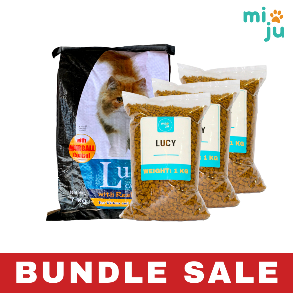 [2+1 BUNDLE] Lucy Pet Cat Food Tuna Flavor Repacked (1kg) Shopee