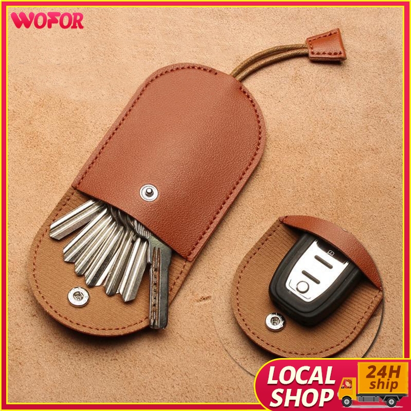 Universal Multi-Function Pull-Out Mini Compact Simple Key Bag Leather ...