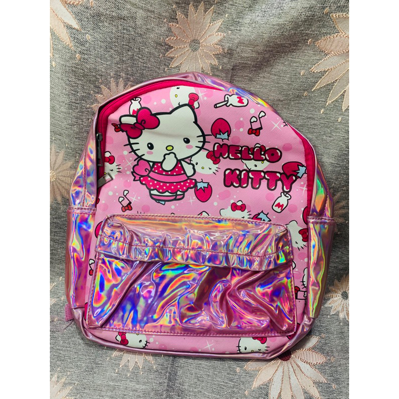 Hello Kitty Iridescent backpack (Preloved) Shopee Philippines