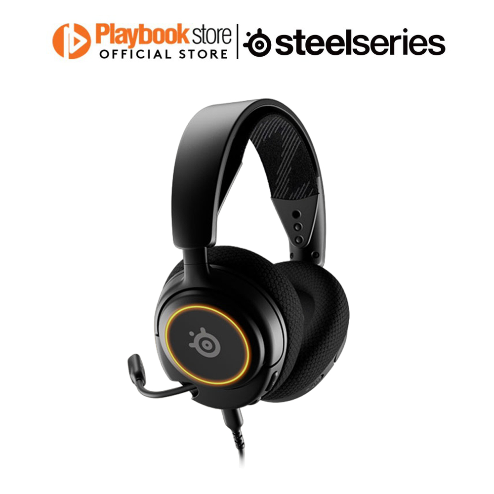 SteelSeries Arctis Nova 3 PrismSync RGB Lighting AI Noise Cancelling Wired Gaming Headset 61631