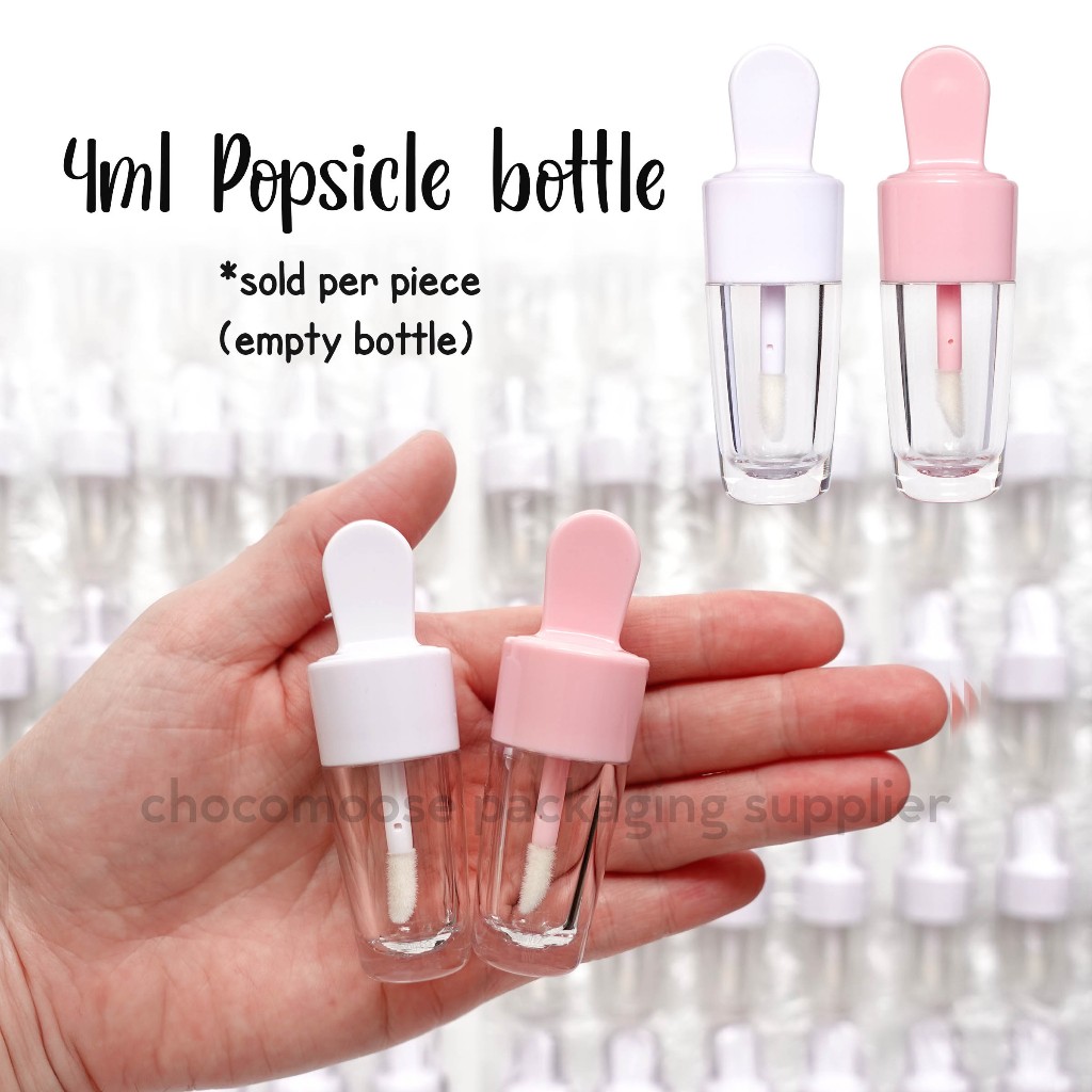 Empty Round popsicle lip gloss bottle container with doefoot Shopee