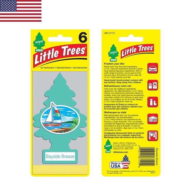 BAYSIDE BREEZE Made in USA Long Lasting Car Air Freshener up to 60
