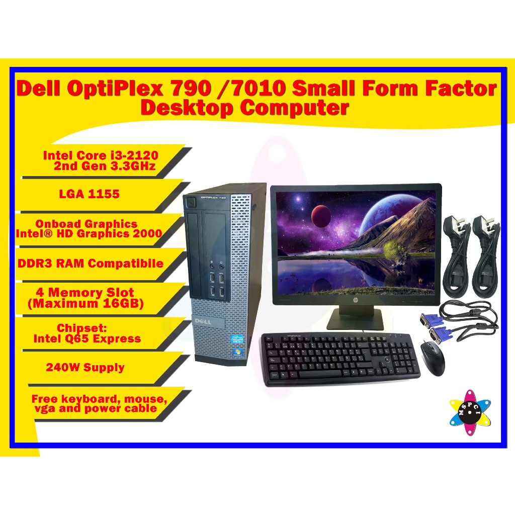 Desktop Computer Set Dell Optiplex 790 /7010 Intel Core i3 2120 3.00GHz ...