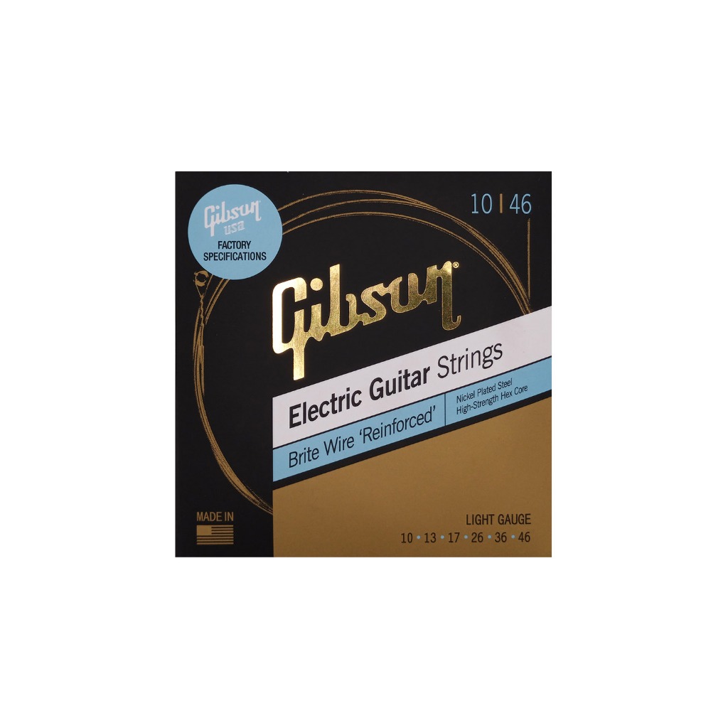 Gibson Electric Guitar String Bright Wire Reinforced 10|46 (Light Gauge ...