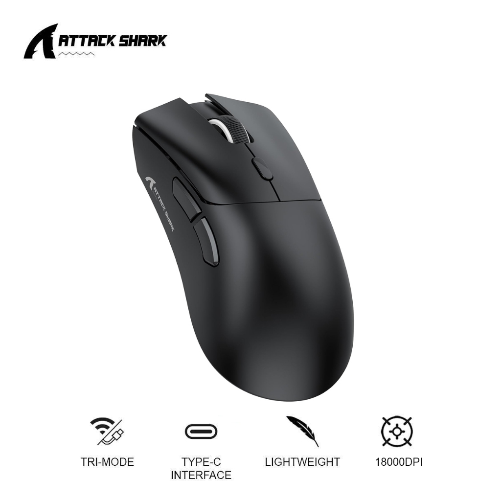 Attack Shark R1 PAW3311 Wireless Gaming Mouse Tri-Mode 2.4G USB-C Wired ...