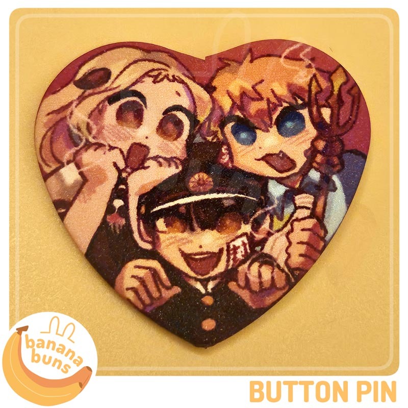 Toilet-Bound Hanako Kun / Jibaku Shounen Hanako-kun / Heart Button Pins ...