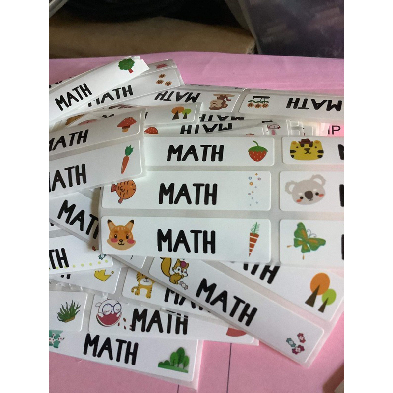 SUBJECT STICKERS SOLD PER SET | Shopee Philippines