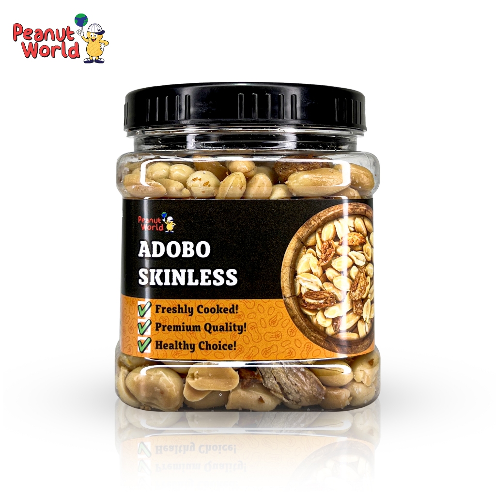Adobo Skinless Peanuts with Garlic by Peanut World | Shopee Philippines