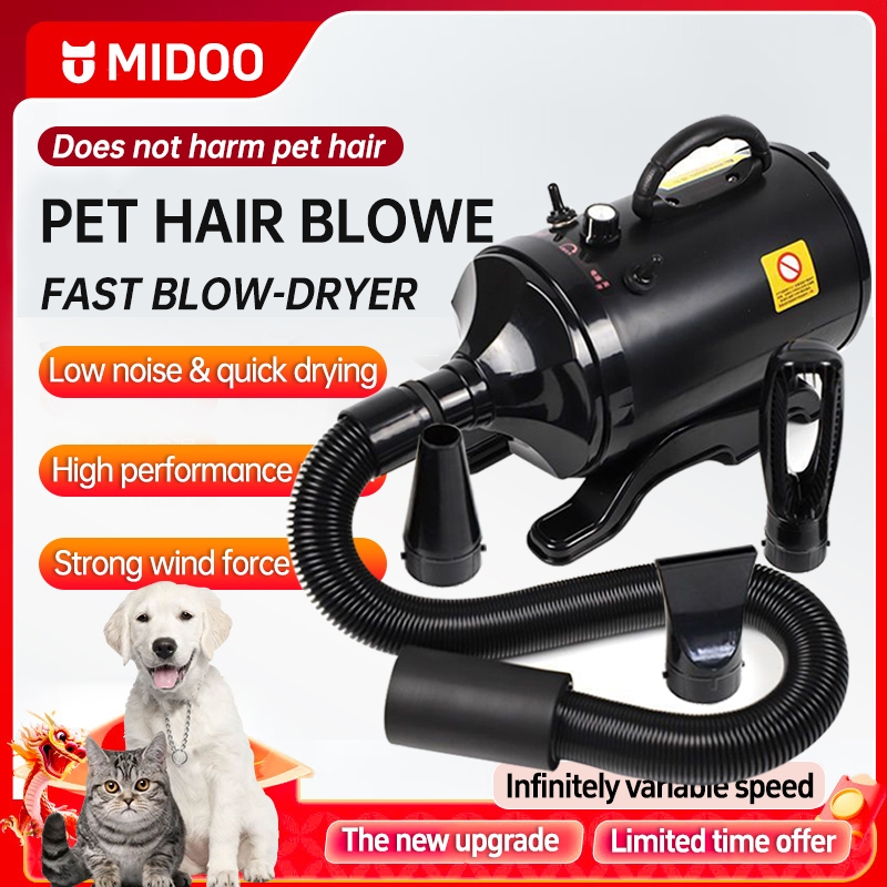 MIDOO 6500W Power Hair Dryer Pet Dog Cat Grooming Warm Wind Fast Blow ...