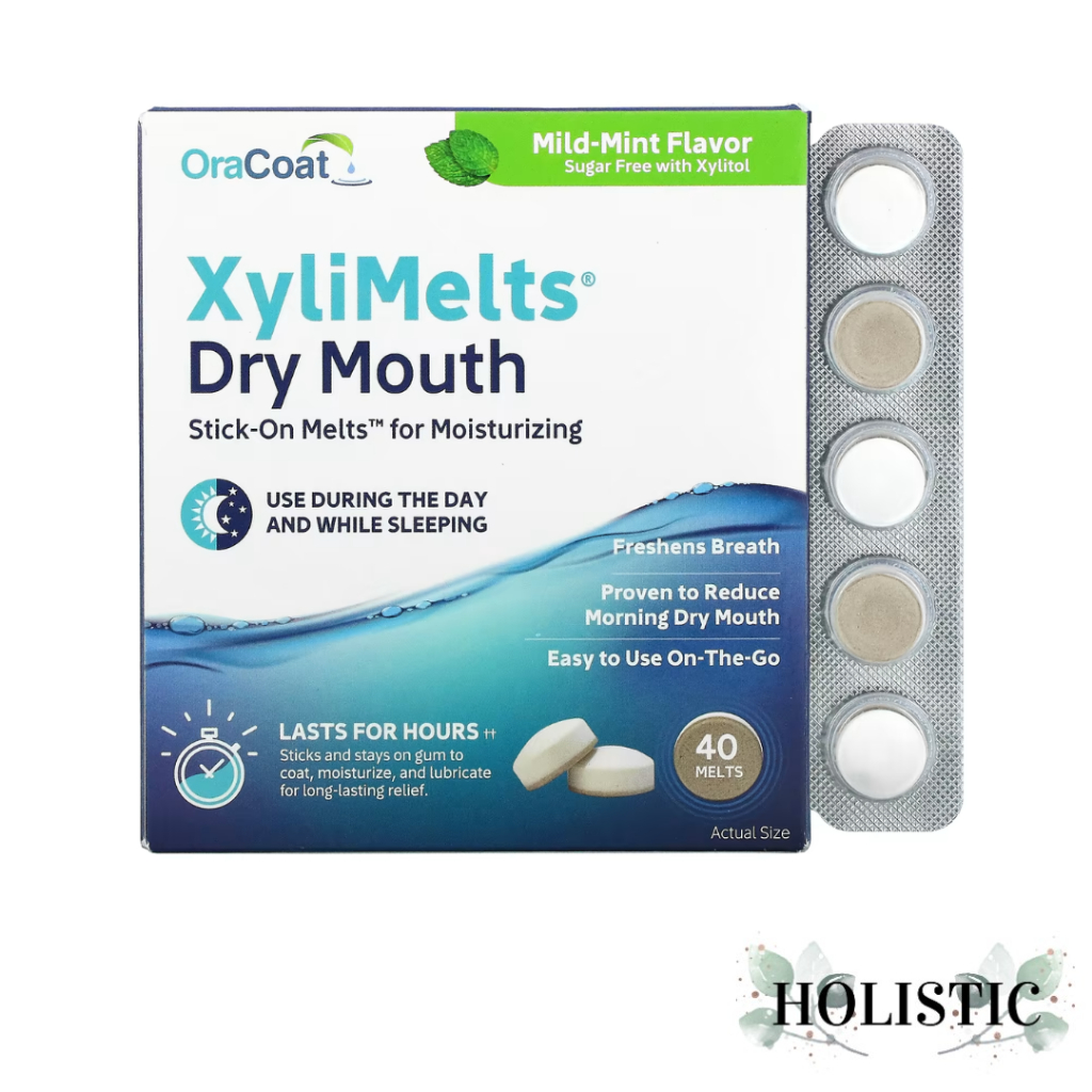 Holistic Care | OraCoat, XyliMelts for Dry Mouth, Mild-Mint, 40 Melts ...