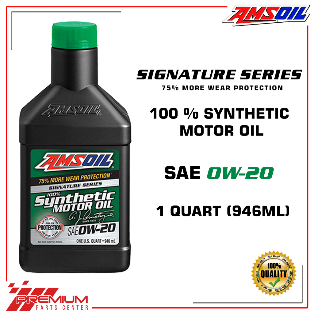 AMSOIL Signature Series 0W-20 100% Synthetic Motor Oil 1 Quart (946ml ...