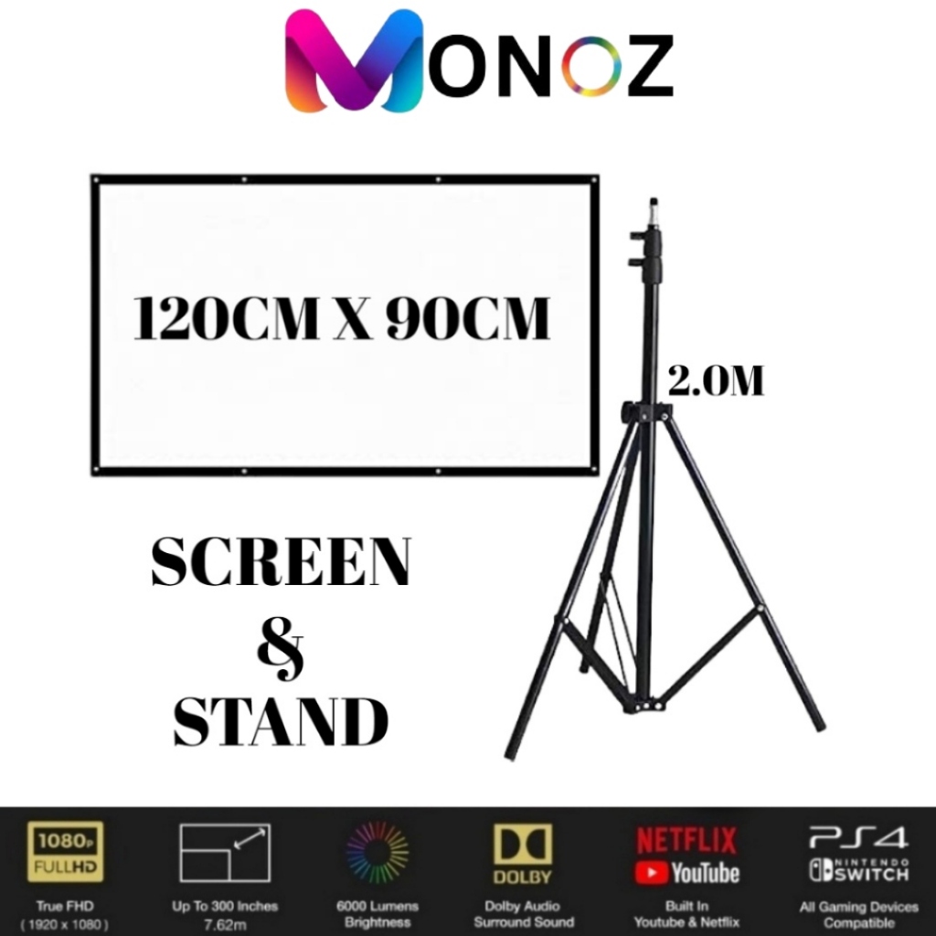 Projector Stand AND Screen | Shopee Philippines