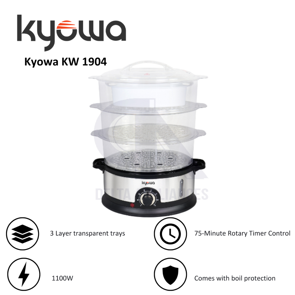 Kyowa Electric Steamer 9L with transparent and collapsible trays (KW1904) Shopee Philippines