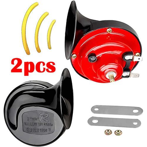 2pcs 12v Dual Tone Car Snail Horn Super Train Horn Loud Pressure ...