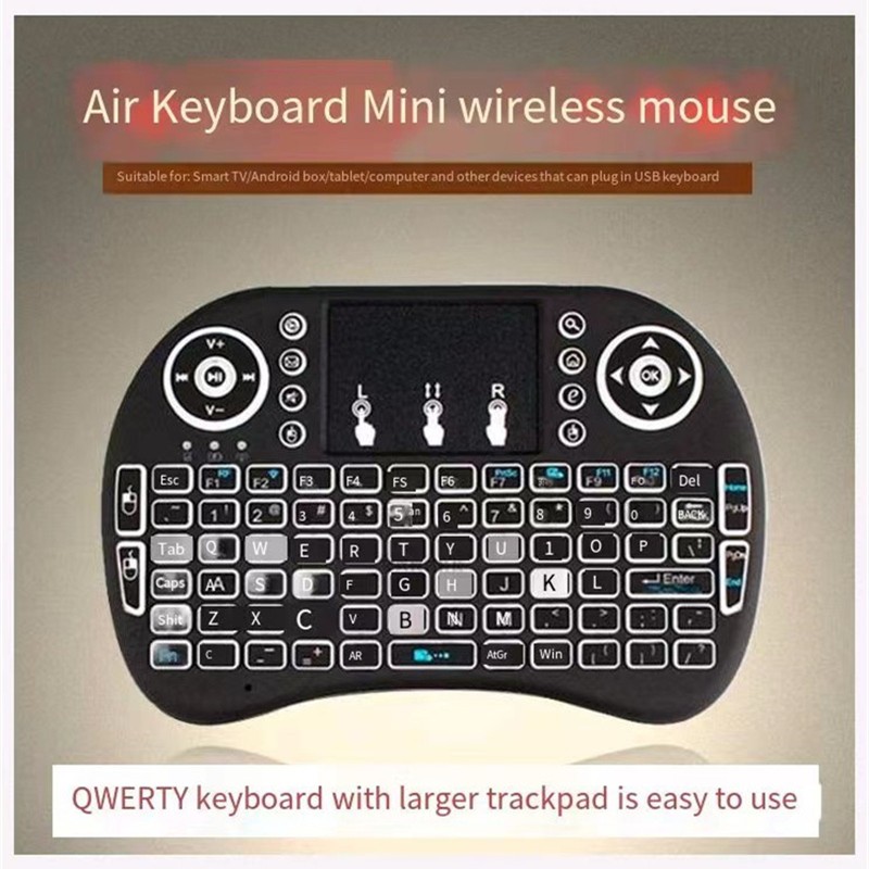 Backlit Mini Keyboard Touchpad Mouse, Portable Mini Wireless Keyboard ...