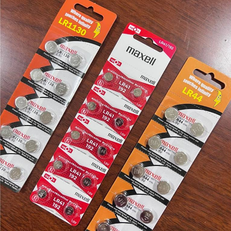 LR44 192 / LR41 AG76 /LR1130 189 MAXELL BATTERY ORIGINAL 100 ALKALINE