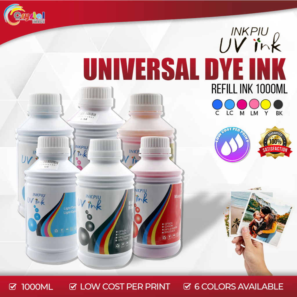 Inkpiu Liter Ml Uv Dye Ink Universal Refill Ink Premium Dye