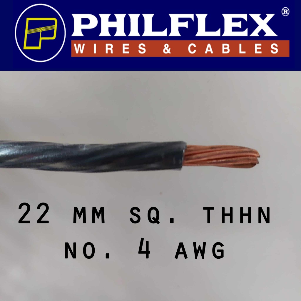 22mm sq. / 4 awg Philflex THHN wire cable Shopee Philippines