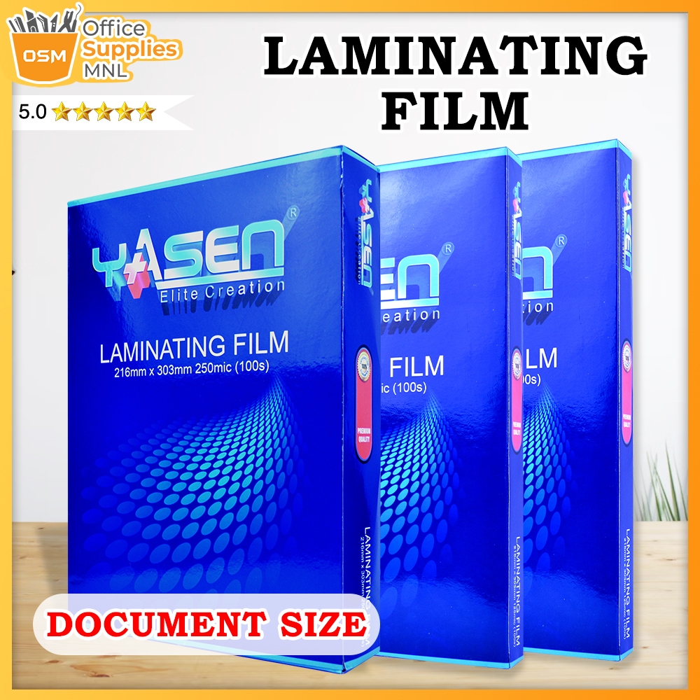 Yasen Laminating Film A4 Size 80/125/250 Microns Hot Process Laminating  Films | Shopee Philippines