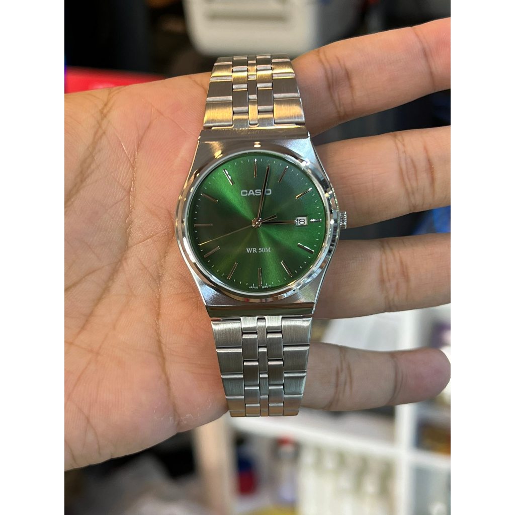 ORIGINAL CASIO Analog Green Dial Watch MTP-B145D-3A / CASIO MTP-B145D ...