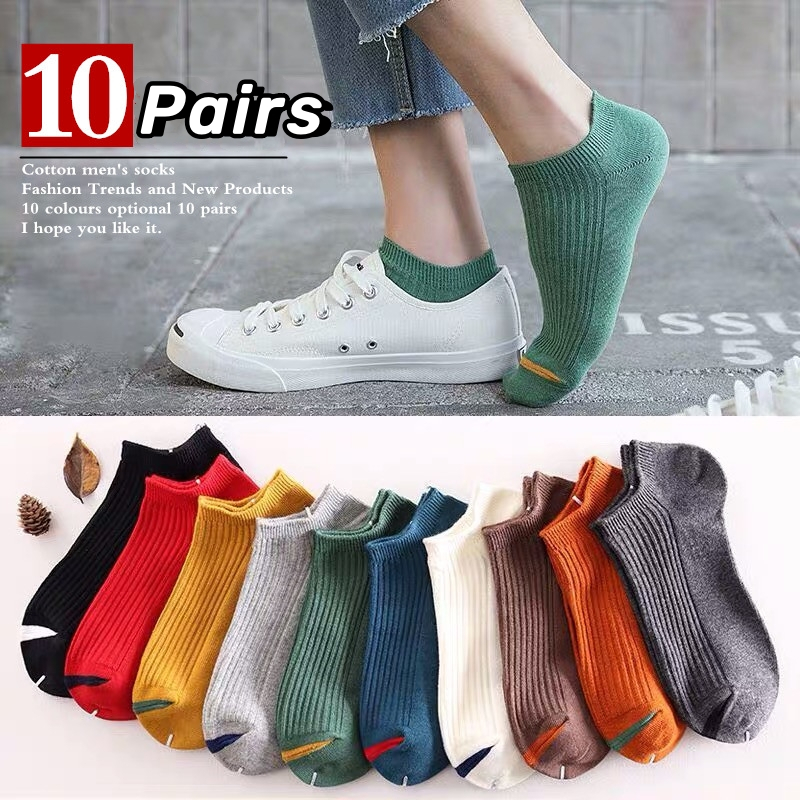 Save 63% - TUUHAW Trainer Socks 10 Pairs Cotton Ankle Socks