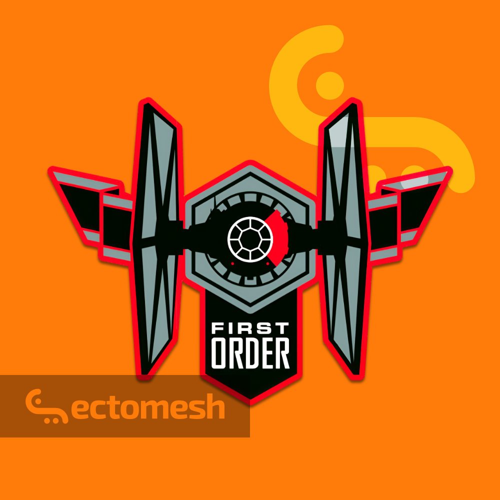 Star Wars First Order - TIE Fighter Badge - Vinyl Waterproof Sticker ...