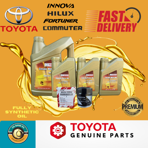 Toyota 7lit (gal) Fs 5w40 Innova, Hilux, Hi-ace, Fortuner Bundle Promo 