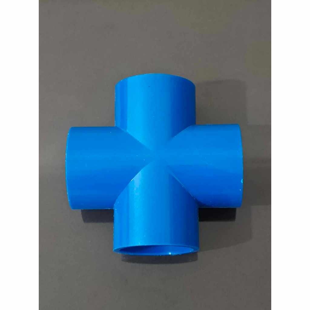 PVC BLUE CROSS TEE WATERLINE FITTINGS SIZE 1/2(20MM , 3/4(25MM) , 1