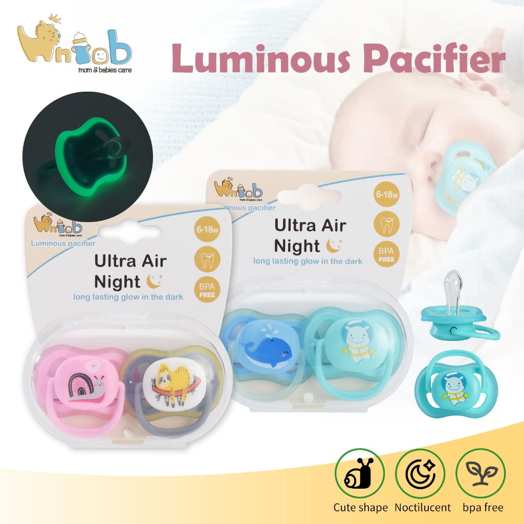 Hntob Baby Luminous Soothie Pacifier Glow In The Dark Orthodontic