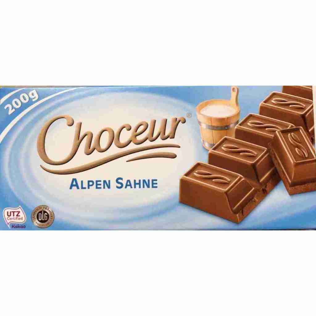 Choceur Alpen Sahne Schokolade / Fine Wholemilk Chocolate Bar 200g ...