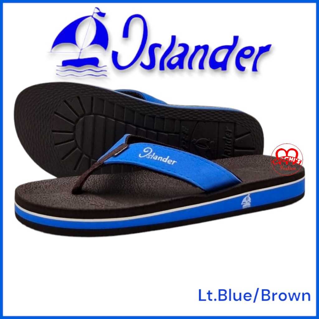 Islander 'Lt.Blue/Brown' Men's original non-slip and waterproof ...