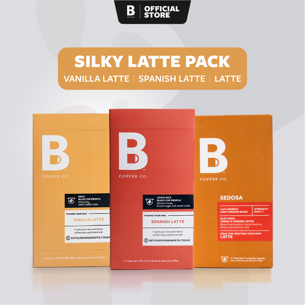 B Coffee Co. Silky Latte Bundle Pack - 3 Packs Of Nespresso Compatible ...