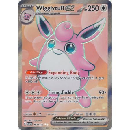 Pokmon TCG: Wigglytuff Ex Holo Double Rare 040/165 - Scarlet & Violet 151  Near Mint