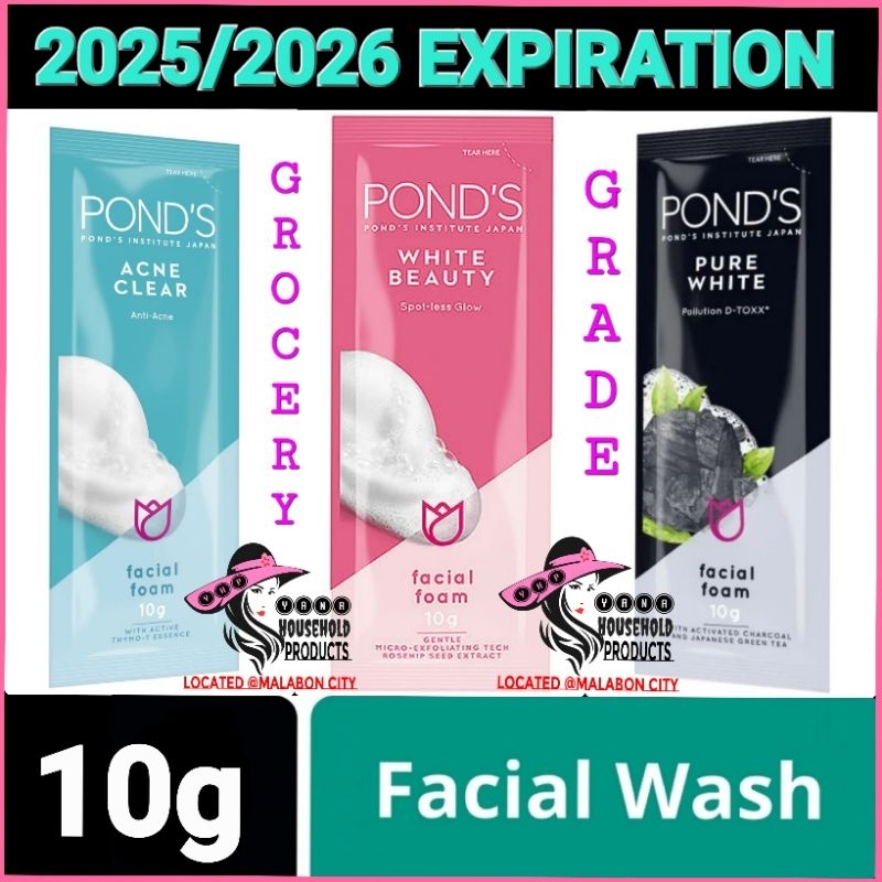 PONDS WHITE BEAUTY FACIAL FOAM/WASH 10g (2026 EXPIRATION) Shopee