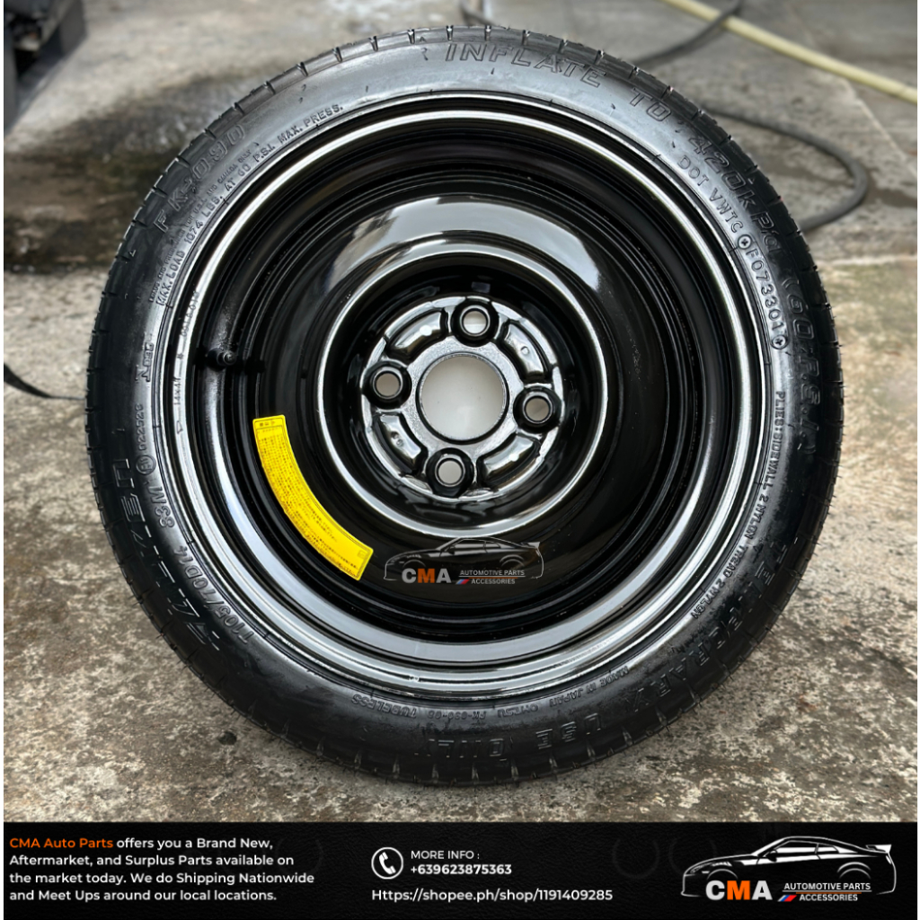 Donut Tire Spare Tire Tubeless Rim 14 105/70D/14 | Shopee Philippines