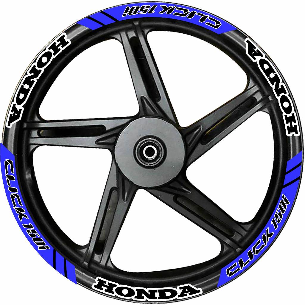 HONDA CLICK 150i, PRINTED MAGS STICKER DECALS (SET FOR 2 WHEELS, FRONT ...