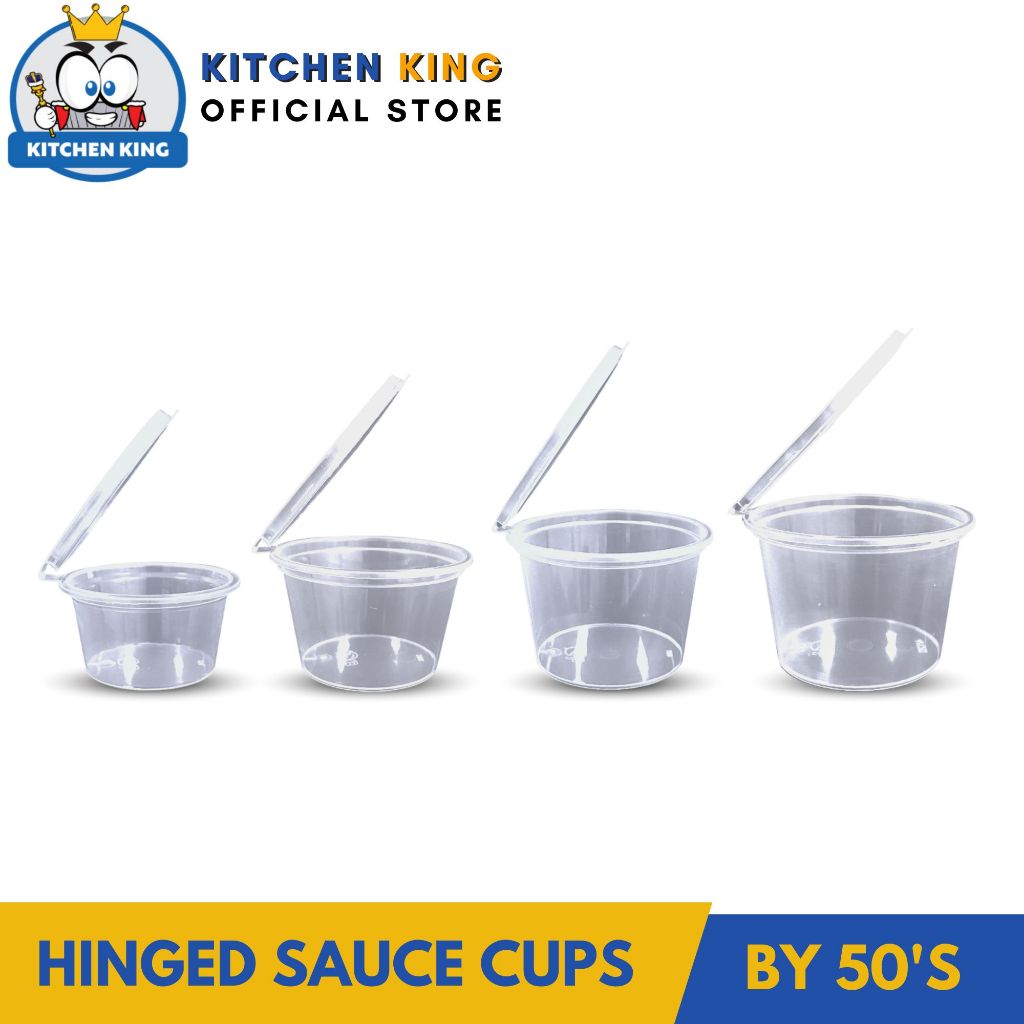 Hinged Sauce Cup Containers | Clear Transparent Sauce Container 1oz ...