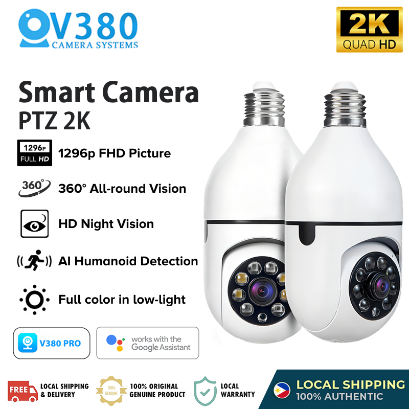 BUY 1 TAKE 1 V380 Pro CCTV Camera Bulb No Wifi Needed Wireless Indoor ...