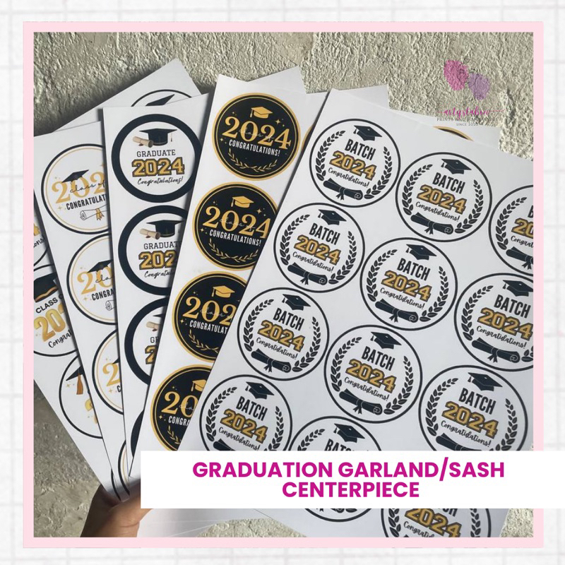 Graduation, Mother's Day Garland Centerpiece (Print and Cut-out) | Sold ...