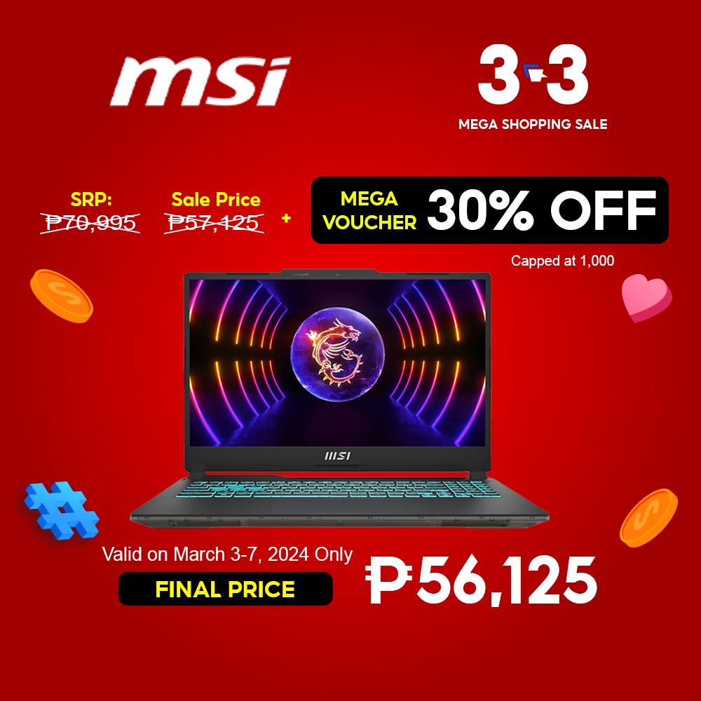 MSI 15 A12VE444PH 15.6" FHD Intel i7 8GB DDR5 512GB SSD RTX
