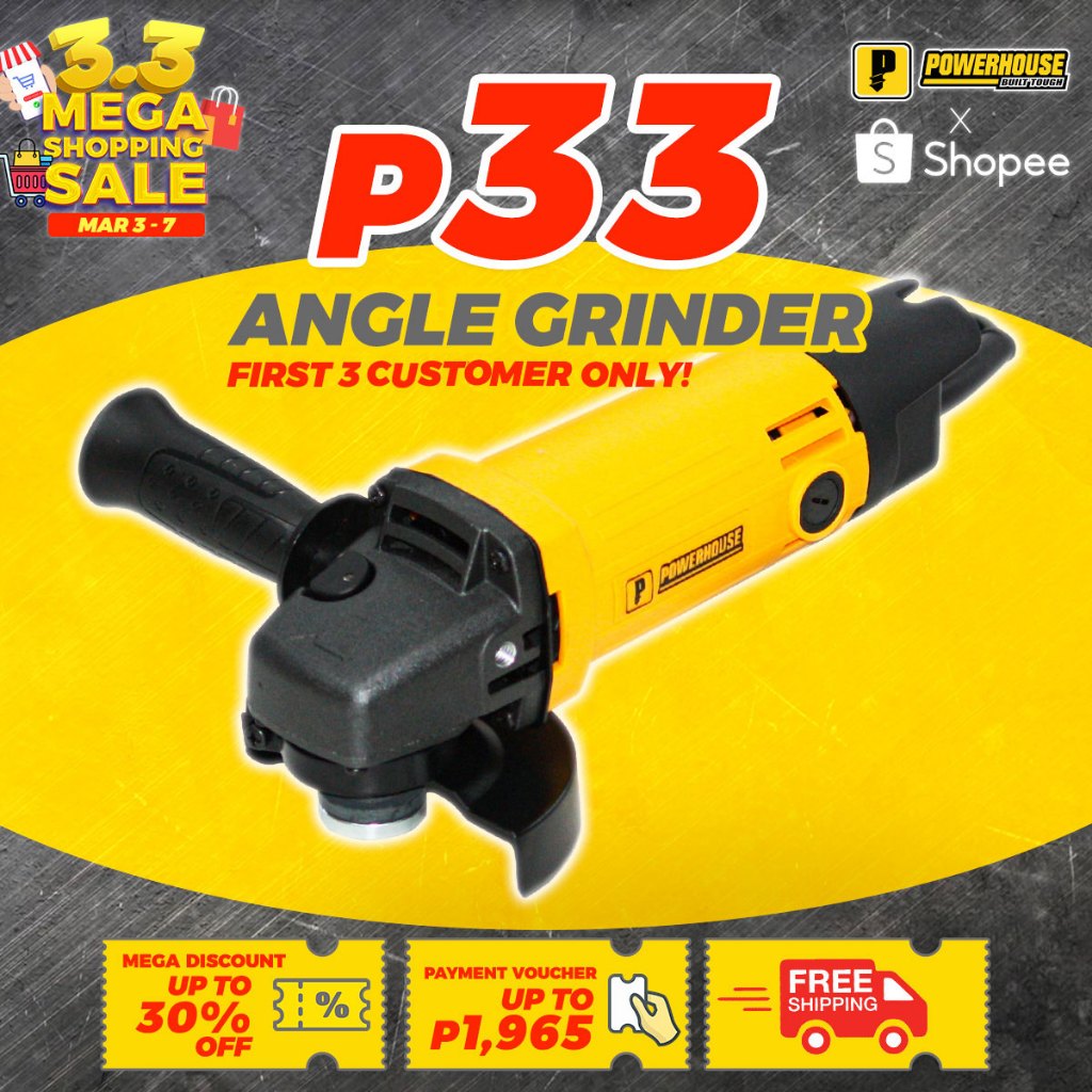 Powerhouse Angle Grinder Torque Force Motor w/ Freebies & Carbon Brush