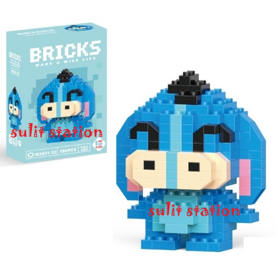 DIY POOH BEAR PIGLET PIG EEYORE HORSE TIGGER NANO BUILDING BLOCKS SMART ...