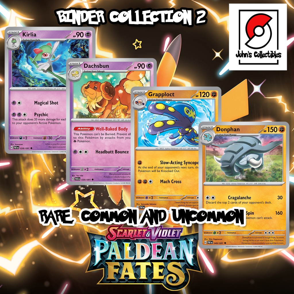 Pokermon TCG Paldean Fates Binder Collection 2 (Freshly Pulled ...