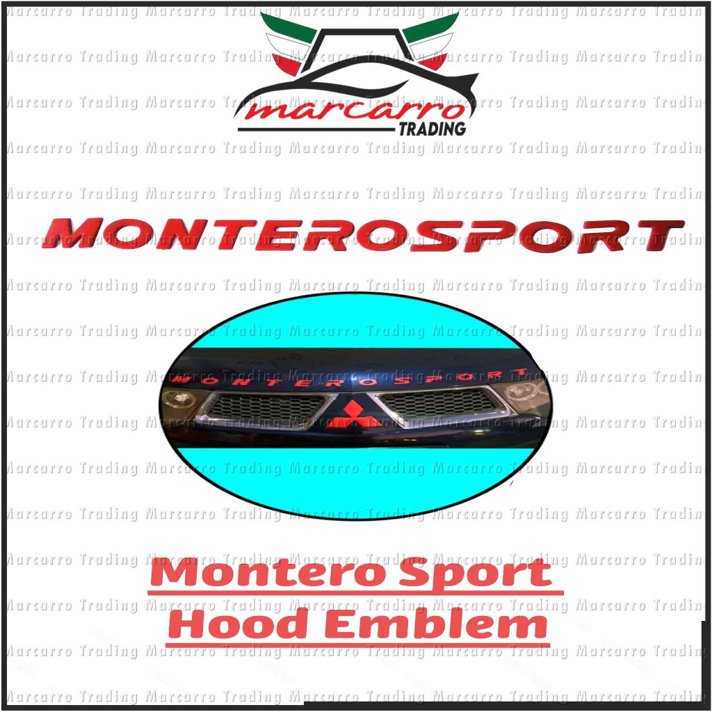 Montero Sport Hood Emblem (Red) Shopee Philippines