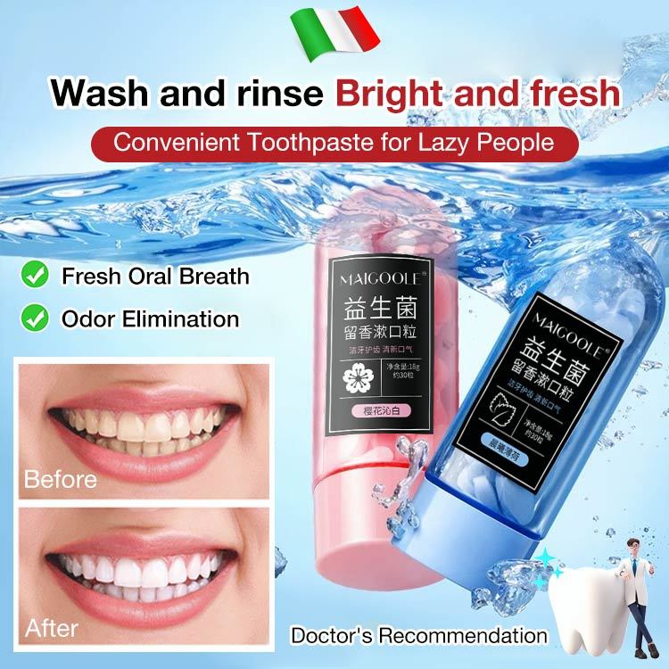 Whitening Toothpaste Tablet Probiotic Toothpaste Whitening Teeth Rinse Free Chewing Toothpaste